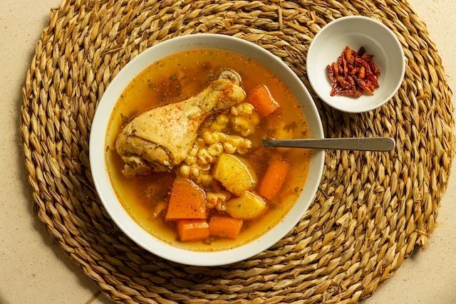 Engelse kippensoep met Engelse kerrie kruiden