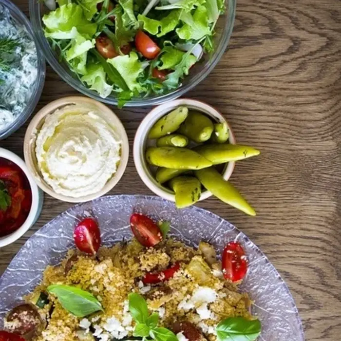 Couscous salade met gegrilde groenten