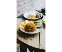 Recept voor veganistische nasi goreng