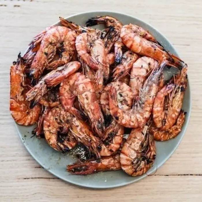 Gegrilde garnalen met seafood rub