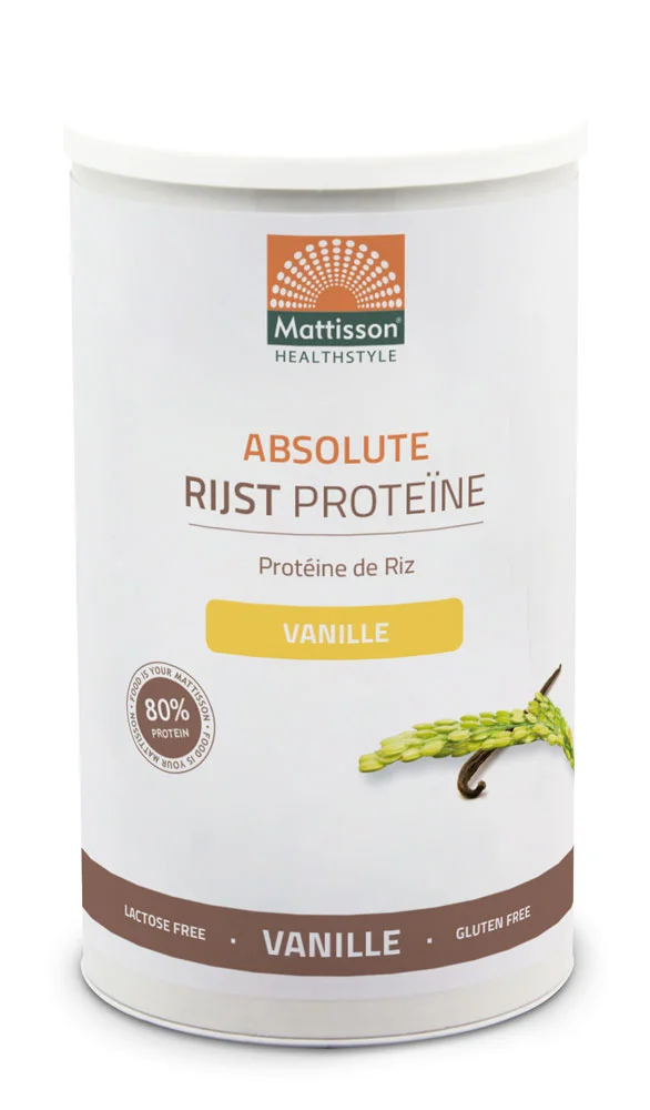 Rijst Proteïne poeder 80% - Vanille - 500 gram