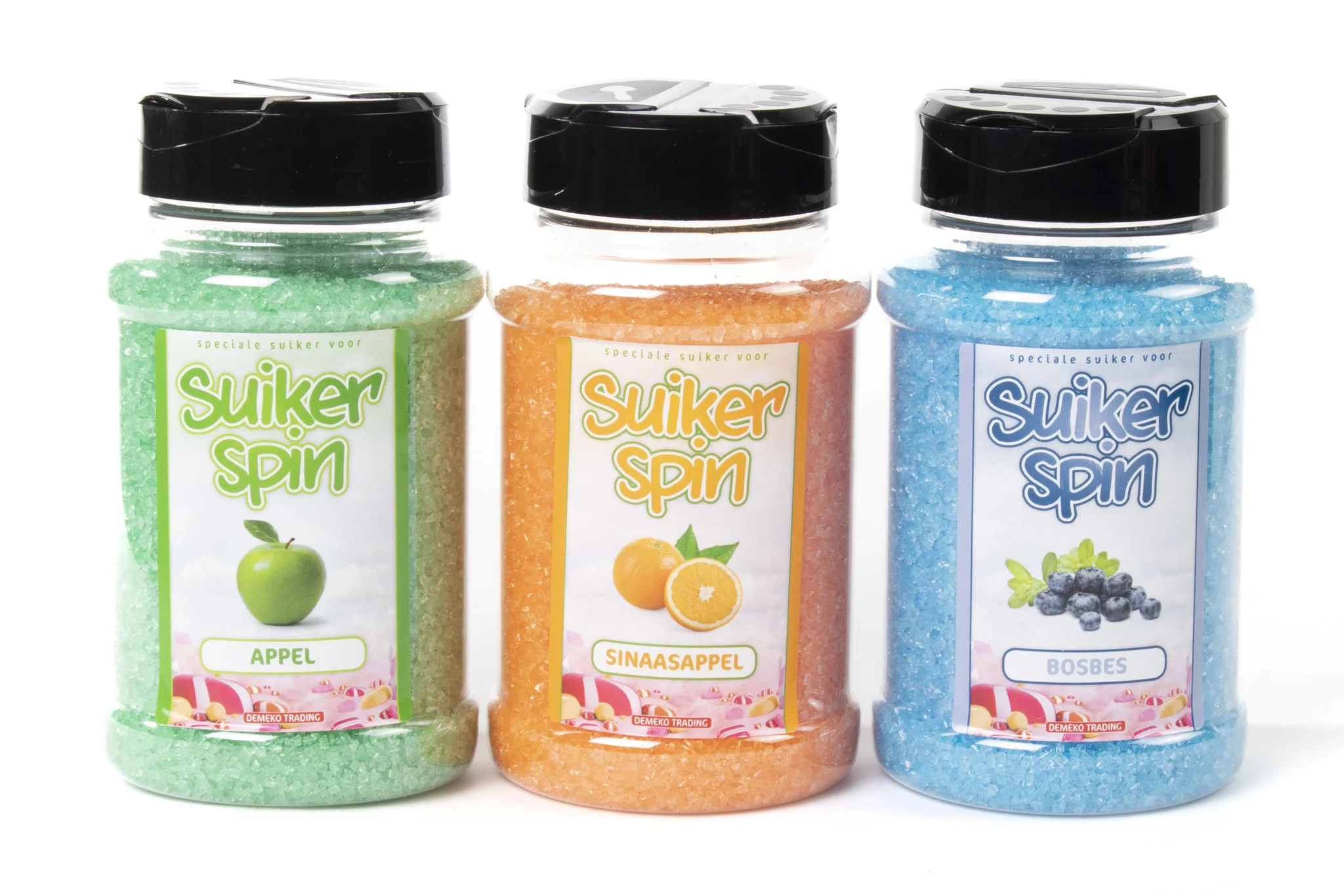 Suikerspinsuiker Fruitmix NR. 3 in 3 x strooibussen á 400 gram