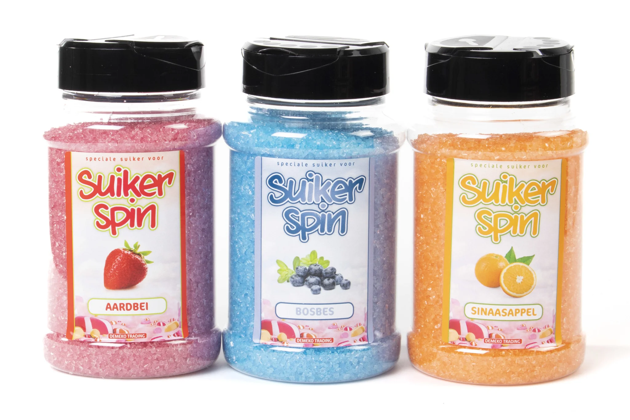 Suikerspinsuiker Fruitmix NR. 2 in 3 x strooibussen á 400 gram