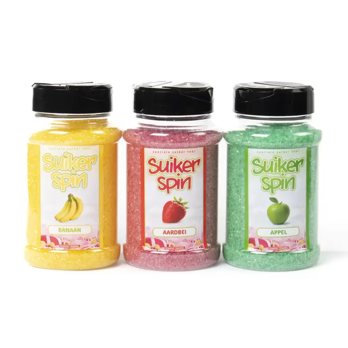 Suikerspinsuiker Fruitmix NR. 1 in 3 x strooibussen á 400 gram