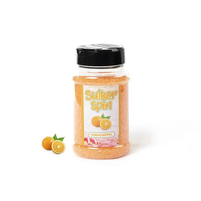 Suikerspinsuiker Sinaasappel, 3 x strooibussen á 400 gram