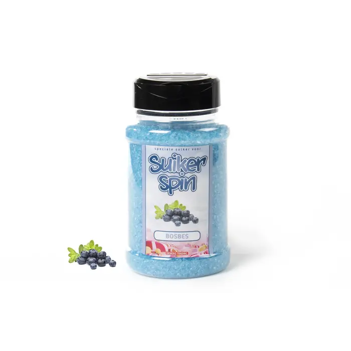 Suikerspinsuiker Bosbes, 3 x strooibussen á 400 gram