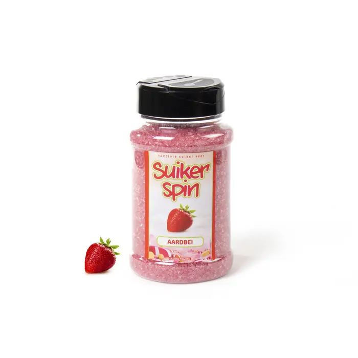 Suikerspinsuiker Aardbei, 3 x strooibussen á 400 gram