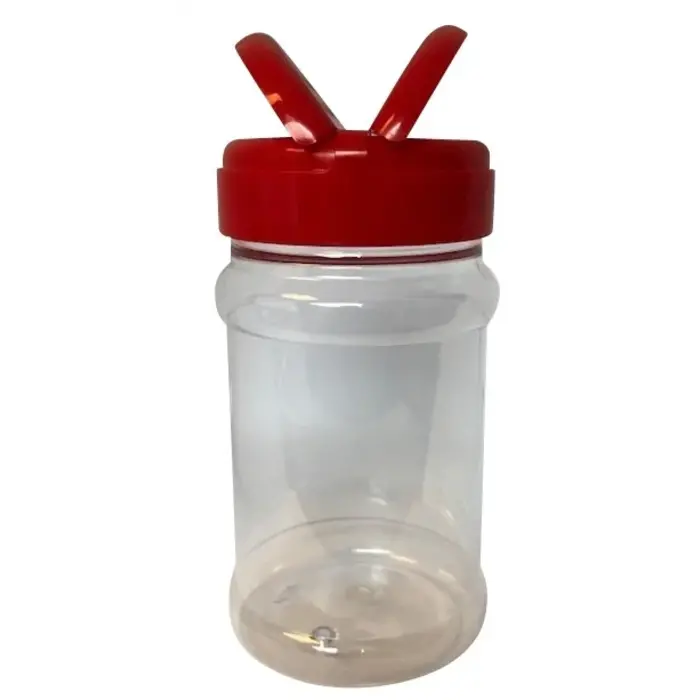 Strooibus kunststof 330 ml met rode deksel