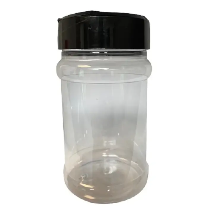 Strooibus kunststof 330 ml met zwarte deksel