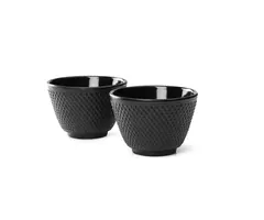 Kopjes Jang  gietijzer zwart set a 2 stuks