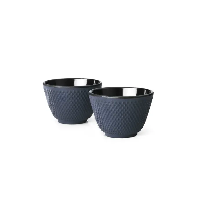 Bredemeijer Kopjes Xilin  gietijzer blauw set a 2 stuks