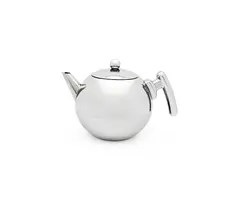 Theepot Bella Ronde vlak 1.2 L chroom beslag