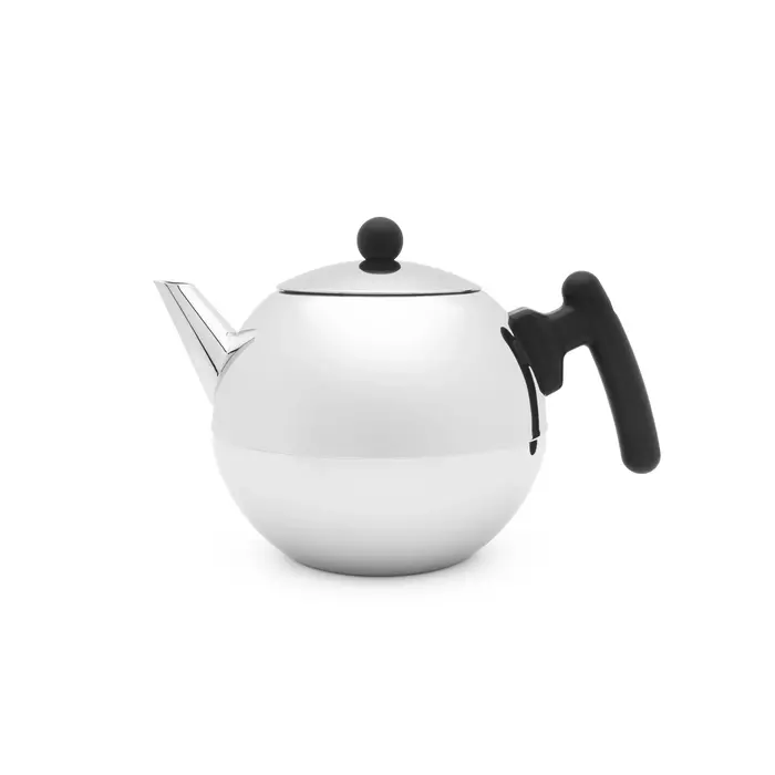 Bredemeijer Theepot Bella Ronde vlak 1.2 L zwart beslag