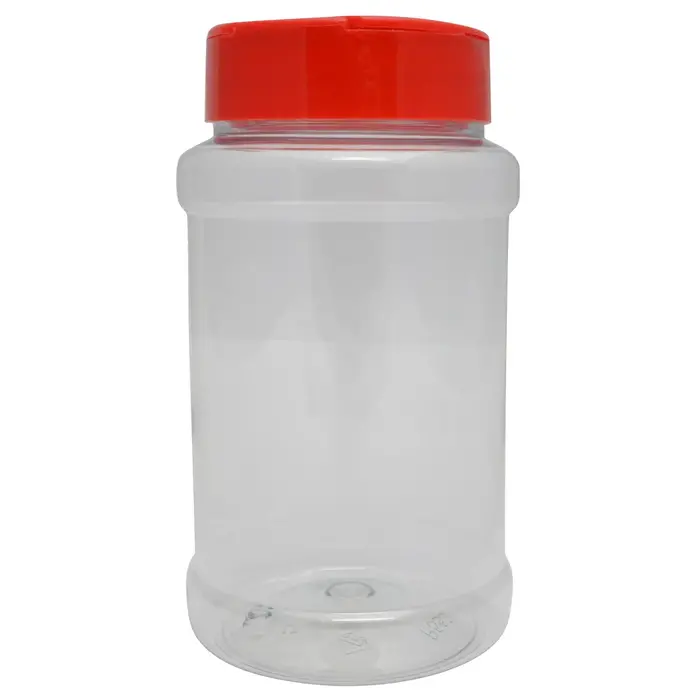 Strooibus kunststof 500 ml met rode deksel