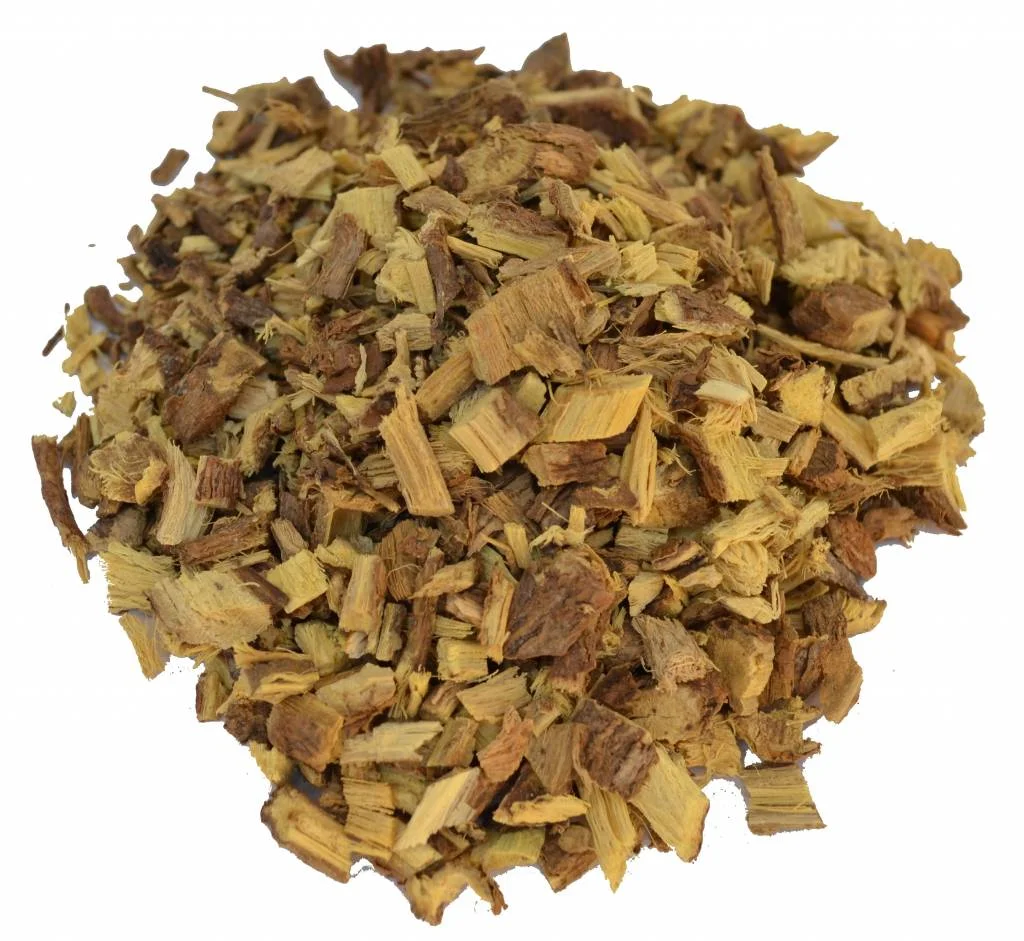 Zoethoutwortel gesneden