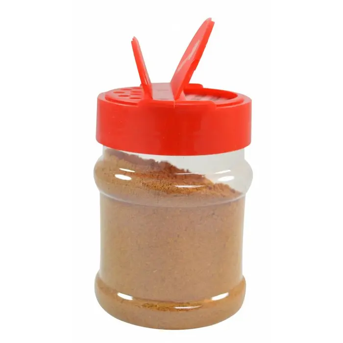 Strooibus kunststof 230 ml met rode deksel