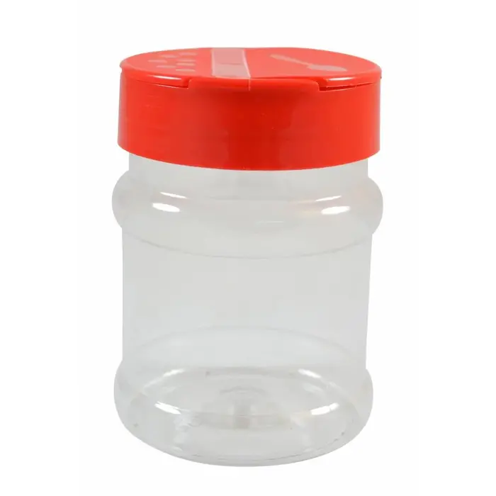 Strooibus kunststof 230 ml met rode deksel