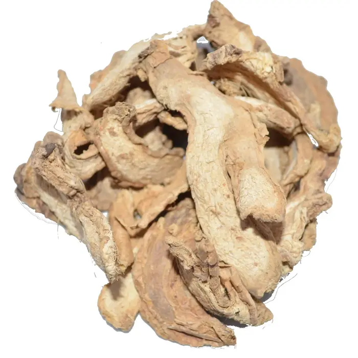 Gember gesneden of gemberwortel