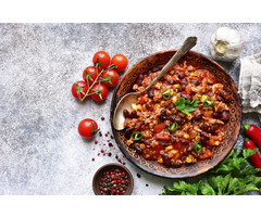 Chili con carne met bonen en rijst