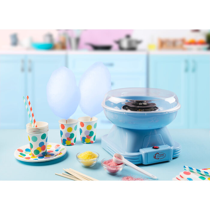 Bestron Bestron Suikerspinmachine Blauw ACCM400B inclusief suiker en stokjes