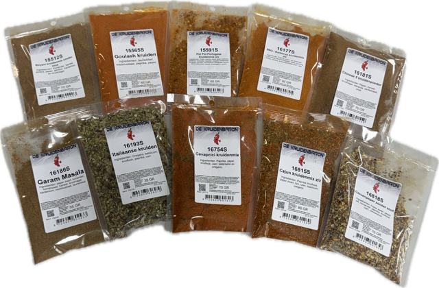 Kruidenpakket mixen zonder toegevoegd zout