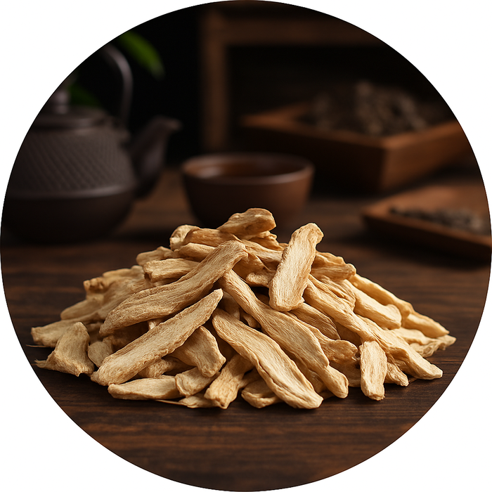 Gember gesneden of gemberwortel