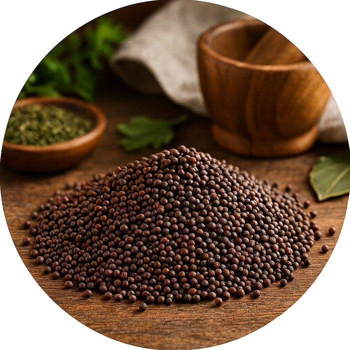 Mosterdzaad bruin heel