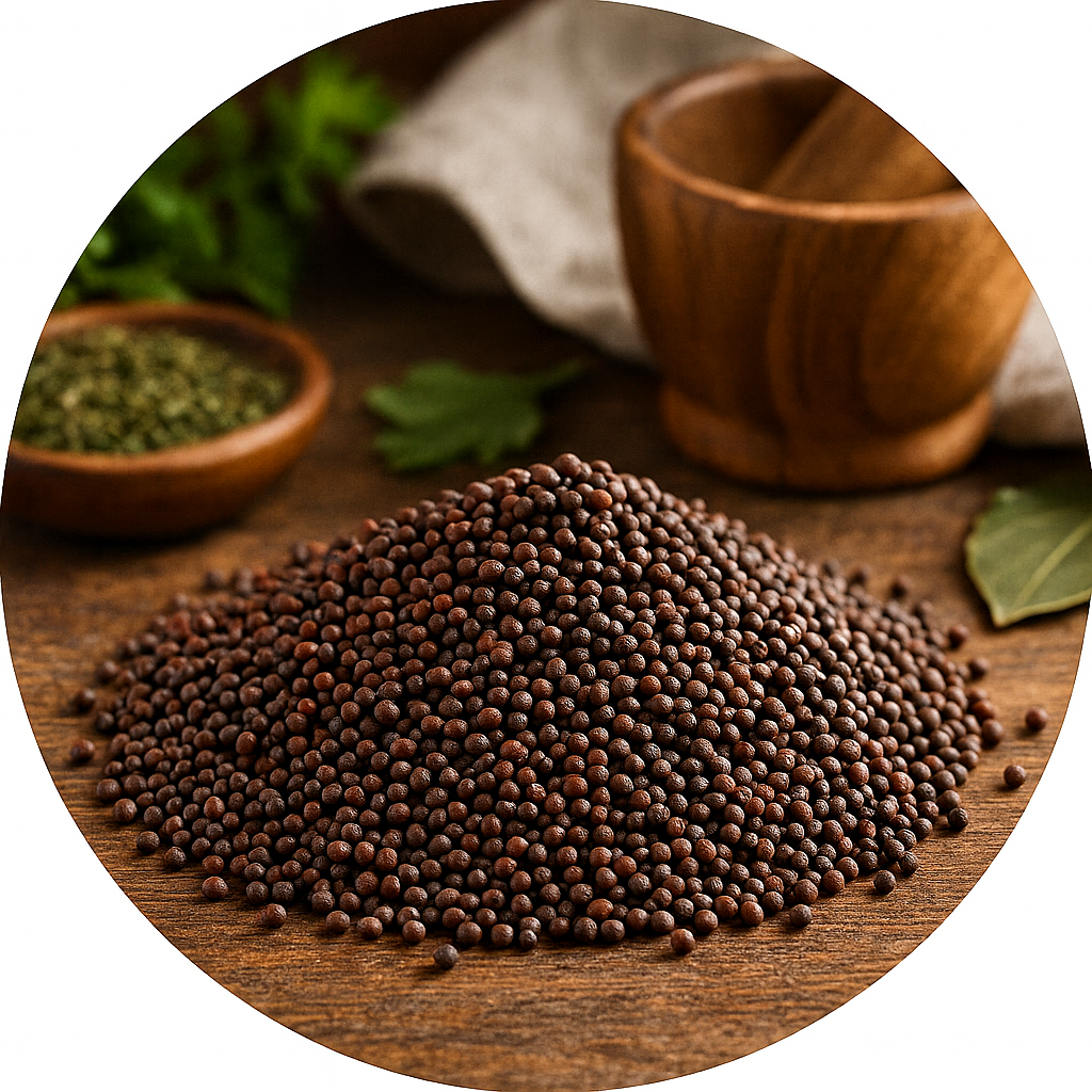 Mosterdzaad bruin heel