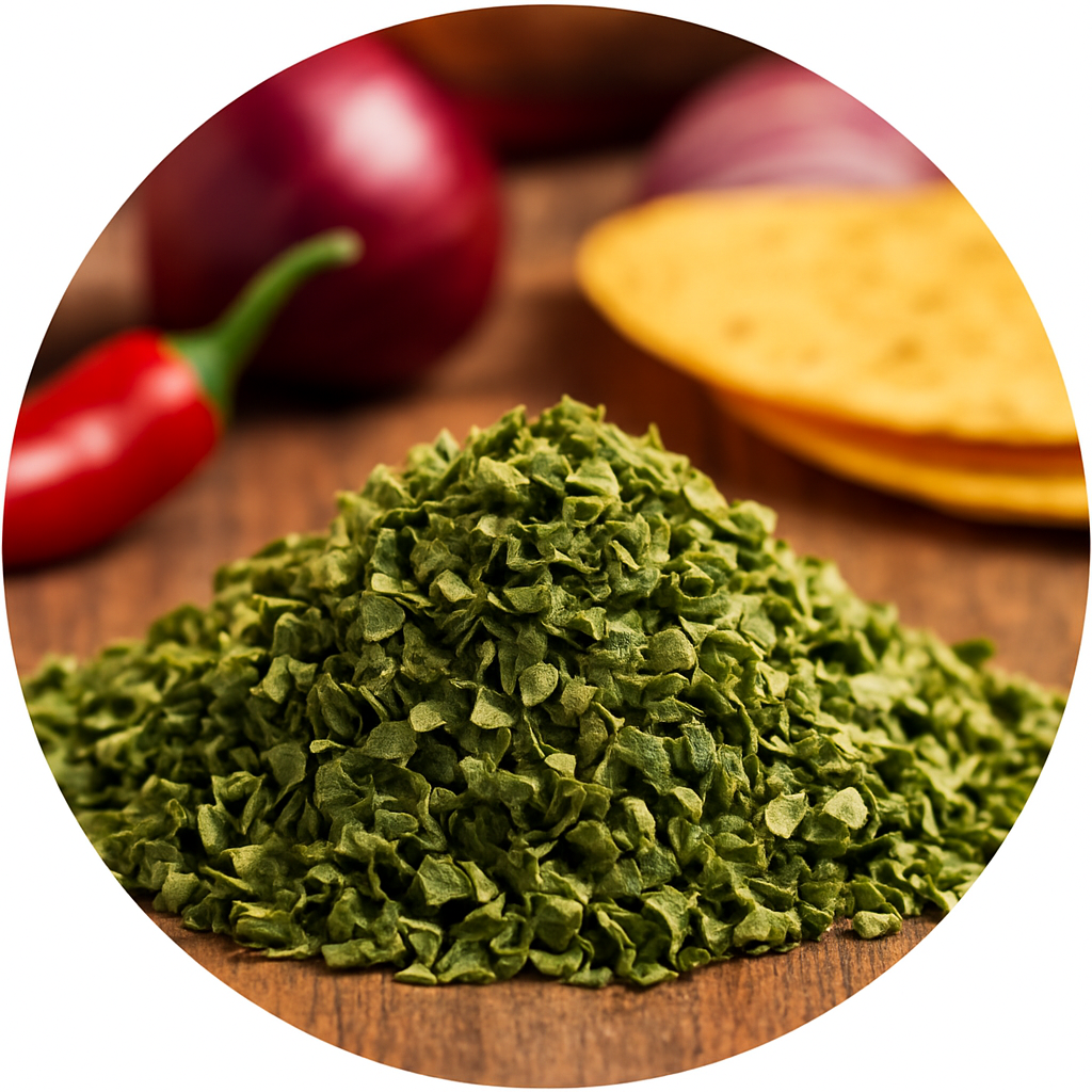 Paprika stukjes groen