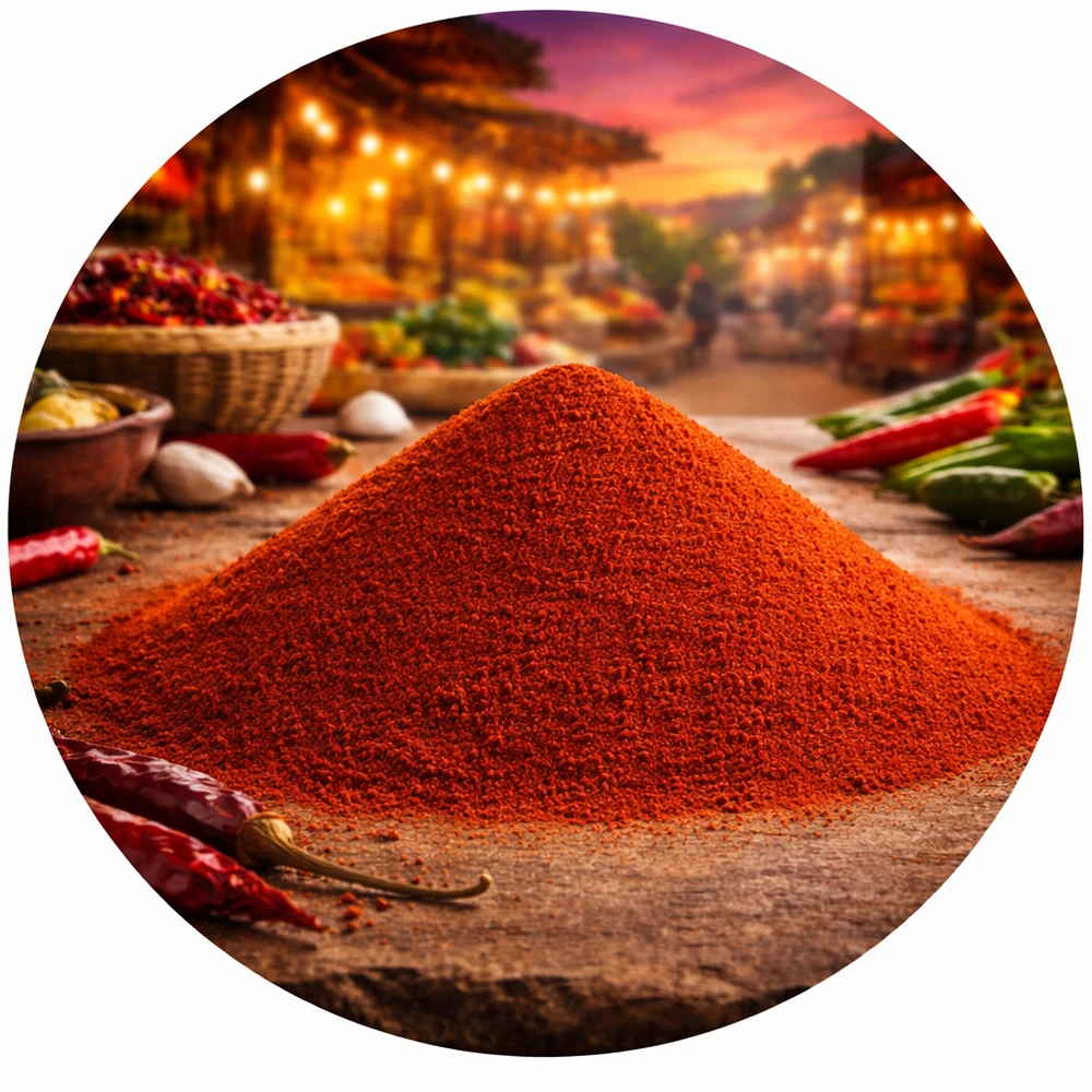 Guajillo chilipeper gemalen