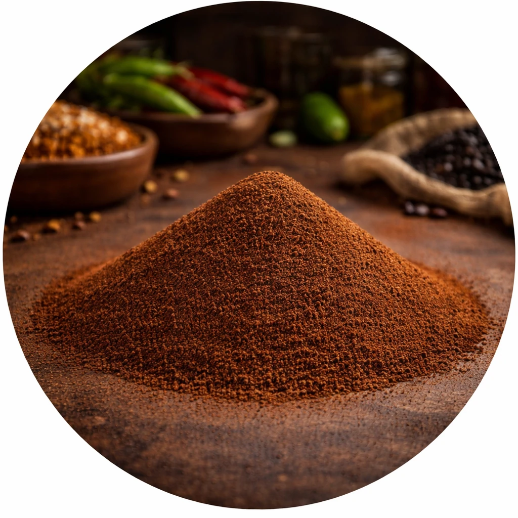 Pasilla Chilipeper gemalen