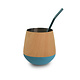 RVS Mate set met Bombilla blauw