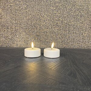 Deluxe LED Kaars Wit Waxine Groot