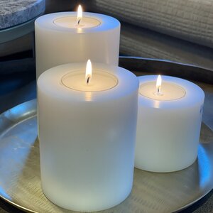 Farluce Kunststof kaars voor Waxinelicht Wit 10x12cm