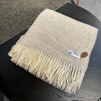Plaid creme/beige ruit