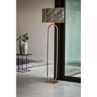 Vloerlamp ovaal champagne/licht goud