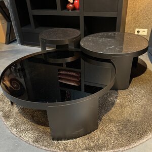 Salontafel 60cm, zwart marmer
