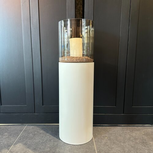 Windlicht Beige Amber glas 90 cm