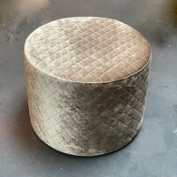 Hocker Champagne Doorgestikt 50 cm