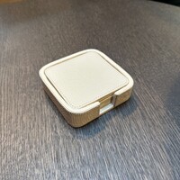 Onderzetters Leder Beige vierkant
