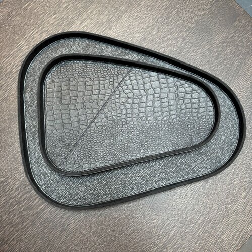 Dienblad leder Croco Organic M