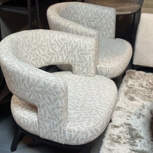 Ronde Fauteuil met open rug 2 stuks