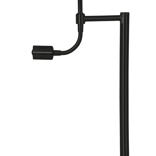 Vloerlamp, zwart met leeslamp