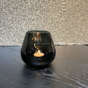 Vaas / Windlicht Gerookt glas S