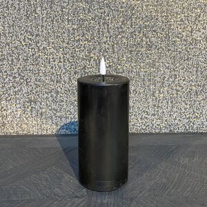 Deluxe LED Kaars Zwart 7,5x15