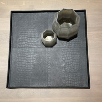 Dienblad Leder Zwart 50cm