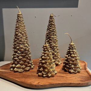 Kerstboom Kaars  Goud
