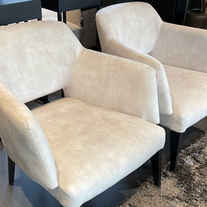 2 Fauteuils in Licht Velours
