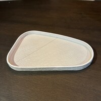 Dienblad leder Beige  Organic Croco M