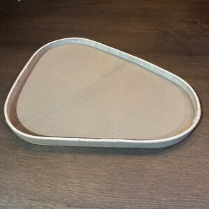 Dienblad Leder Taupe Organic  Effen M